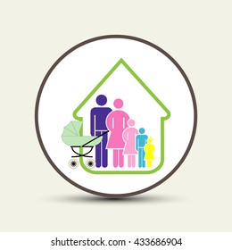 family graphic design , vector illustration