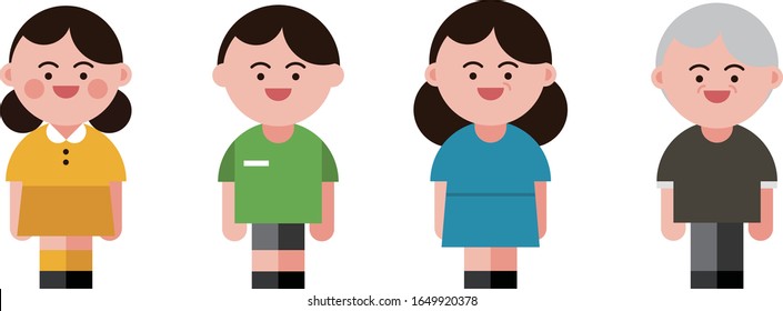 Quellendesign für Vektorillustrationen in der Familie Vielen Dank:)