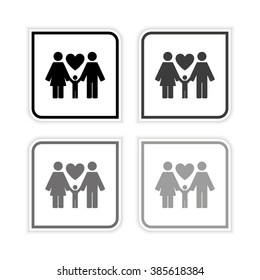 Family  - grayscale vector icon