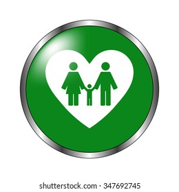 Family -  green  vector icon
