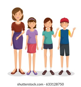 family group characters icon