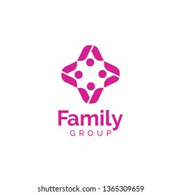 Family group logo, design inspiration vector template for company logo