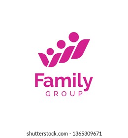 Family group logo, design inspiration vector template for company logo