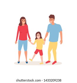 A family having fun enjoying themselves