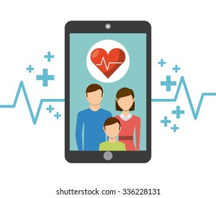 family health care design, vector illustration eps10 graphic 