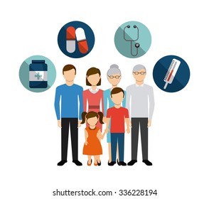 family health care design, vector illustration eps10 graphic 