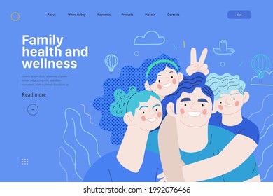 Family health and wellness - medical insurance web template