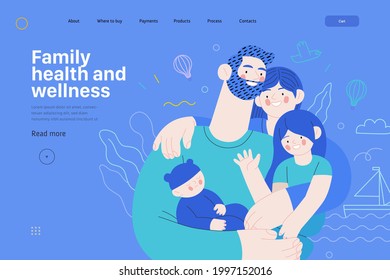 Family health and wellness - medical insurance web template