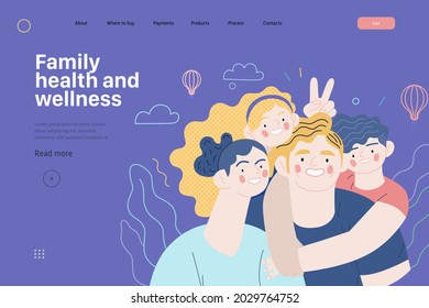 Family health and wellness - medical insurance web template