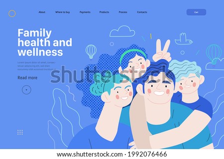 Family health and wellness - medical insurance web template