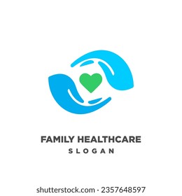 FAMILY HEALTHCARE ICON LOGO VECTOR TEMPLATE