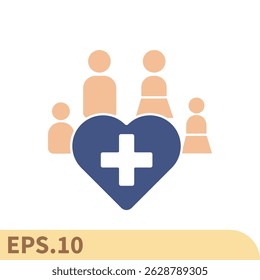 family healthcare icons  symbol vector elements for infographic web