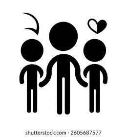 Family Heart Connection Support Symbol
