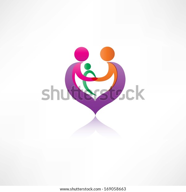 Family Heart Icon Stock Vector (Royalty Free) 169058663