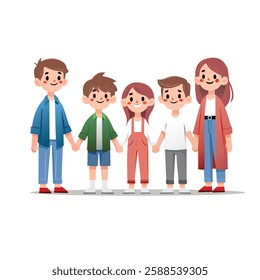 with family and holding each other