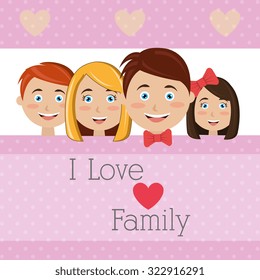 Family and home design, vector illustration eps 10