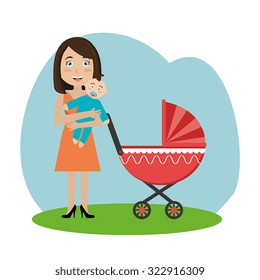 Family and home design, vector illustration eps 10