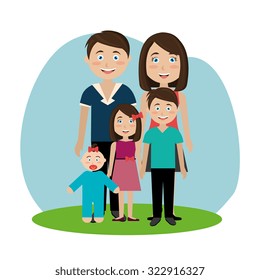 Family and home design, vector illustration eps 10