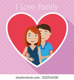 Family and home design, vector illustration eps 10