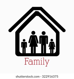 Family and home design, vector illustration eps 10