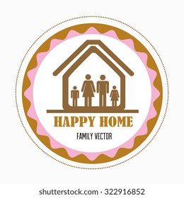Family and home design, vector illustration eps 10