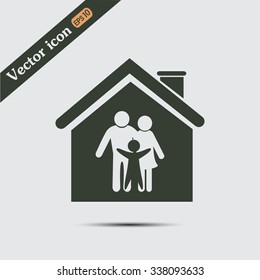 family in home icon