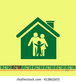 family in home icon