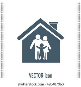 family in home icon