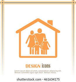 family in home icon