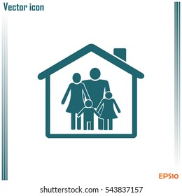 family in home icon