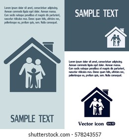 family in home icon