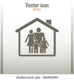 family in home icon