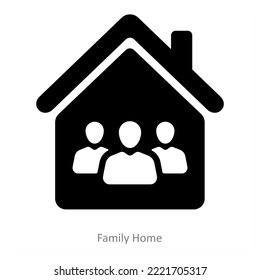 Family Home and family icon concept