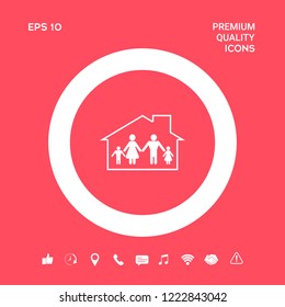 Family home icon. Graphic elements for your design