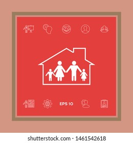 Family home icon. Graphic elements for your design