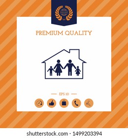 Family home icon. Graphic elements for your design