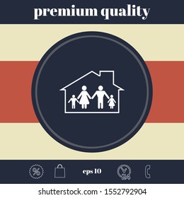 Family home icon. Graphic elements for your design