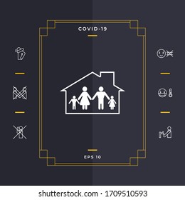 Family home icon. Graphic elements for your design