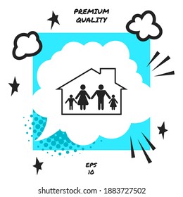 Family home icon. Graphic elements for your design