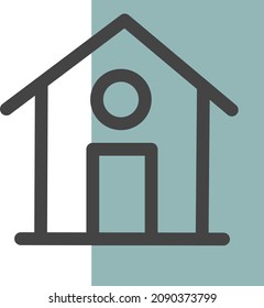 Family home, illustration, vector, on a white background.