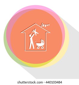 family home. Internet template. Vector icon.
