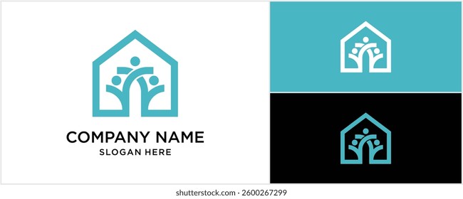 Family home logo Vector Illustration