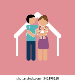 family home relationship icon vector illustration graphic design