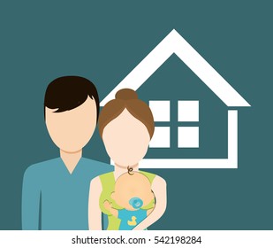 family home relationship icon vector illustration graphic design