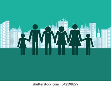 family home relationship icon vector illustration graphic design