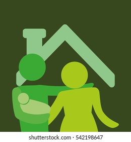 family home relationship icon vector illustration graphic design