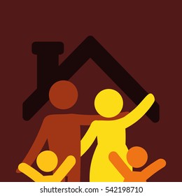 family home relationship icon vector illustration graphic design