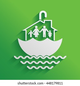 Family home security icon.