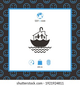 Family home security icon. Elements for your design