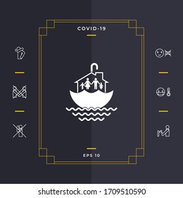 Family home security icon. Graphic elements for your design